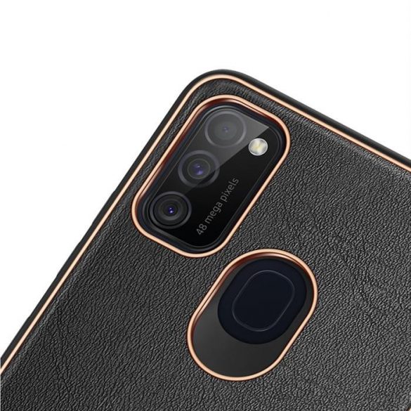 Husa eleganta Dux Ducis Yolo din TPU moale si piele PU pentru Samsung Galaxy M30s neagra