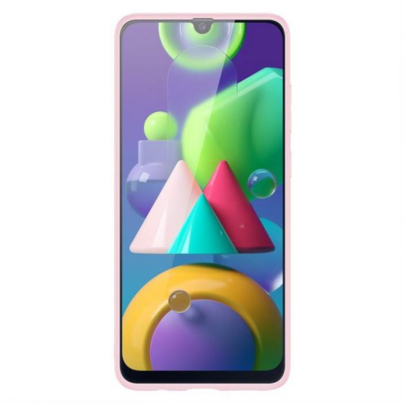 Husa eleganta Dux Ducis Yolo din TPU moale si piele PU pentru Samsung Galaxy M30s roz