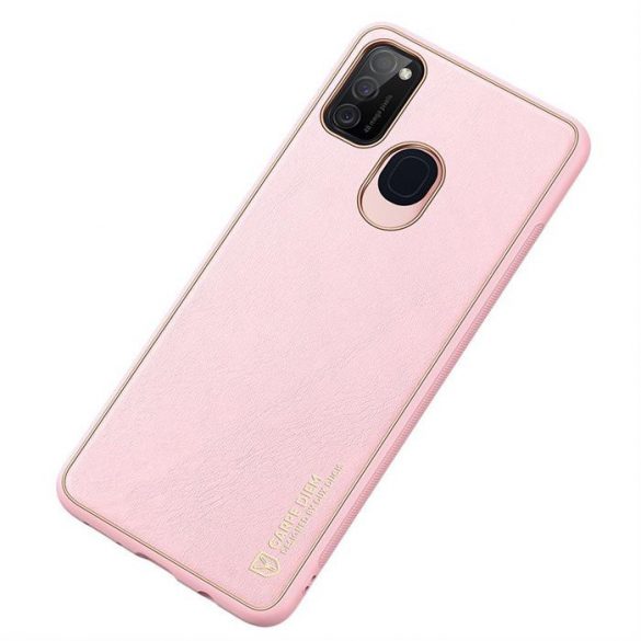 Husa eleganta Dux Ducis Yolo din TPU moale si piele PU pentru Samsung Galaxy M30s roz