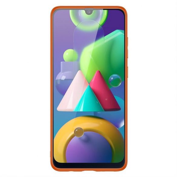 Husa eleganta Dux Ducis Yolo din TPU moale si piele PU pentru Samsung Galaxy M30s portocaliu