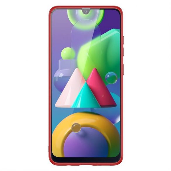 Husa eleganta Dux Ducis Yolo din TPU moale si piele PU pentru Samsung Galaxy M30s rosie