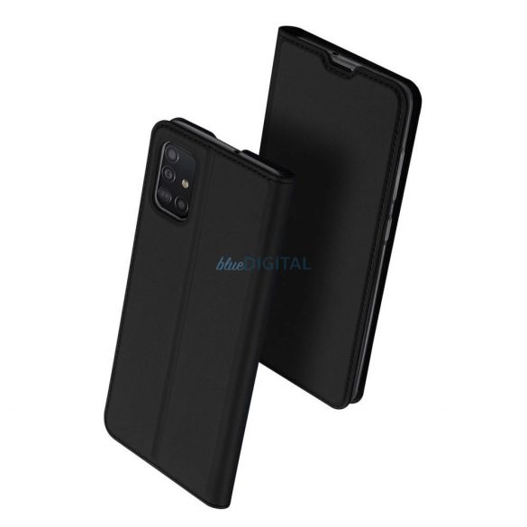 Carnet Dux Ducis Skin Pro pentru Samsung Galaxy A71 - negru