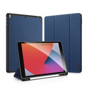 Husă Dux Ducis Domo cu clapă și smart sleep pentru iPad 7 / 8 / 9 10.2'' - albastru