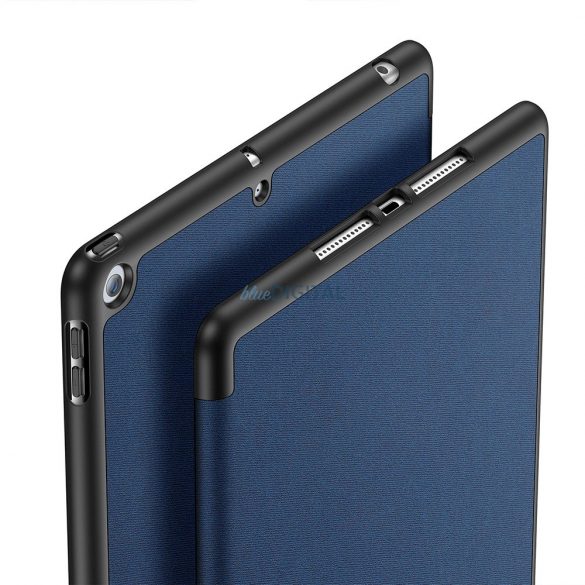 Husă Dux Ducis Domo cu clapă și smart sleep pentru iPad 7 / 8 / 9 10.2'' - albastru