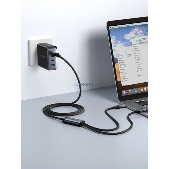 Cablu 2 în 1 Joyroom speedy serie SA21-1T2 USB-C - USB-C / Lightning 100W 1,5m negru