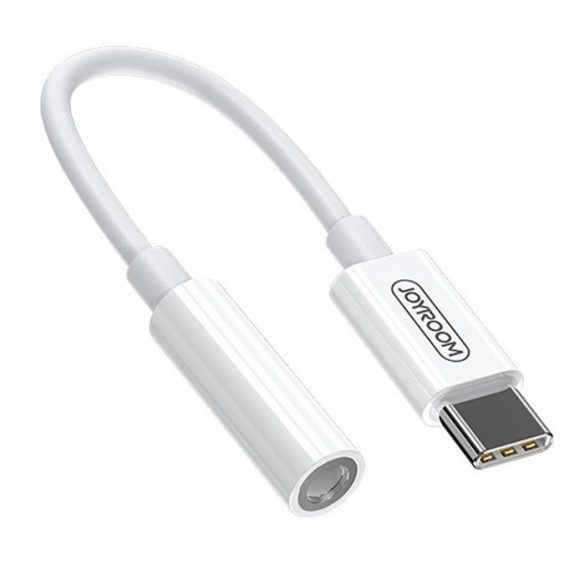 Joyroom 3,5 mm mini jack la adaptor pentru căști USB tip C alb (SH-C1)