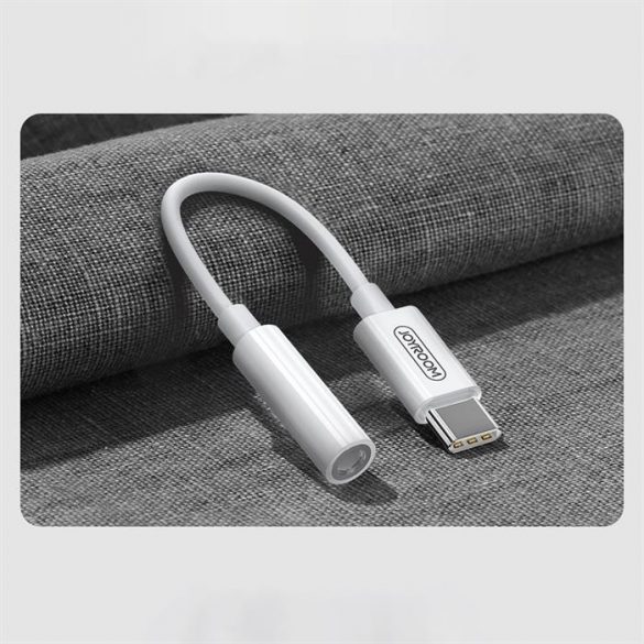 Joyroom 3,5 mm mini jack la adaptor pentru căști USB tip C alb (SH-C1)