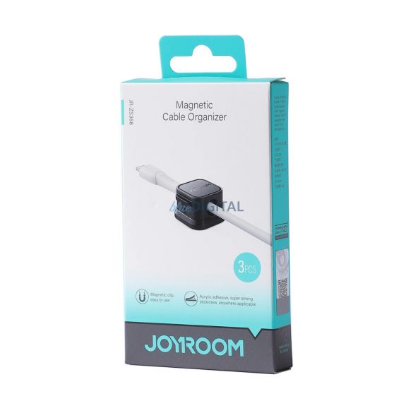 Organizator de cablu magnetic Joyroom JR-ZS368 - negru (3 buc.)