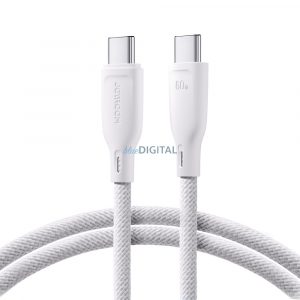 Joyroom Multi-Color Series SA34-CC3 Cablu USB-C / USB-C 60W Transfer rapid 1m - Alb