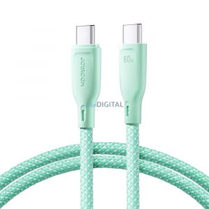 Joyroom Multi-Color Series SA34-CC3 Cablu USB-C / USB-C 60W Transfer rapid 1m - Verde