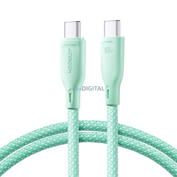 Joyroom Multi-Color Series SA34-CC3 Cablu USB-C / USB-C 60W Transfer rapid 1m - Verde