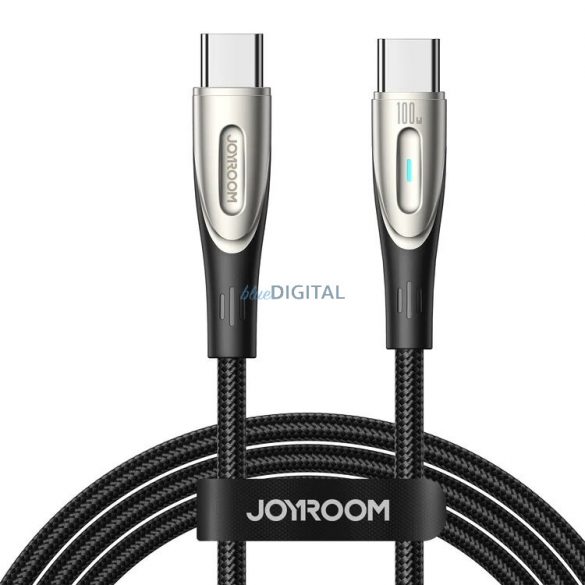 Joyroom Star-Light Series SA27-CC5 Cablu USB-C / USB-C 100W 1.2m - negru