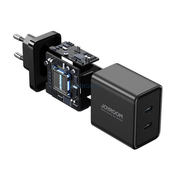 Incarcator rapid Joyroom JR-TCF09 2x USB-C 40W - negru