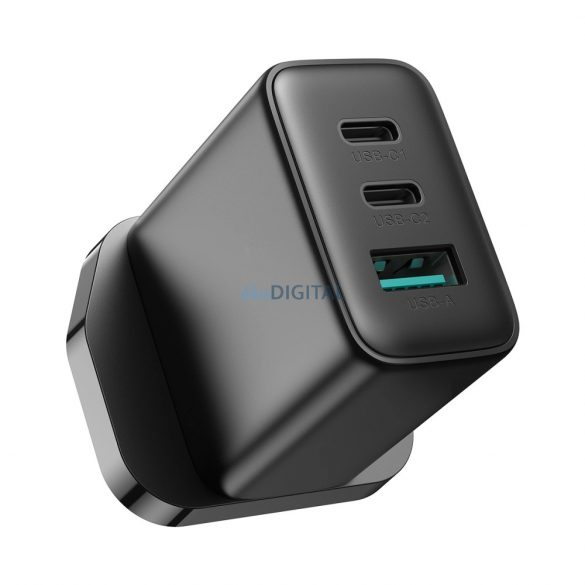 Încărcător rapid Joyroom JR-TCF10 2x USB-C USB-A 32W (priză UK) - negru