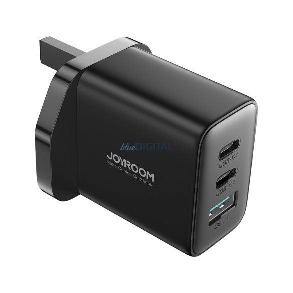 Încărcător rapid Joyroom JR-TCF10 2x USB-C USB-A 32W (priză UK) - negru