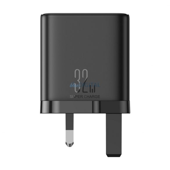 Încărcător rapid Joyroom JR-TCF10 2x USB-C USB-A 32W (priză UK) - negru