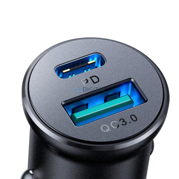 Mini încărcător auto Joyroom JR-CCN05 30W USB-A USB-C - negru