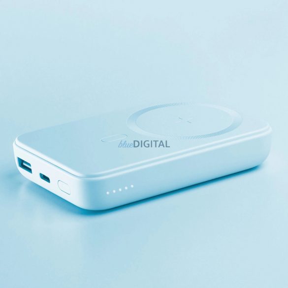 Joyroom JR-W020 20W 10000mAh MagSafe Powerbank + cablu USB-A - USB-C 0.25m - albastru deschis