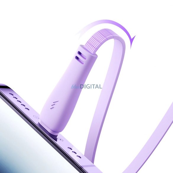 Cablu retractabil Joyroom S-A40 Colorful Series 3in1 USB-A la USB-C / Lightning / microUSB 1m - violet