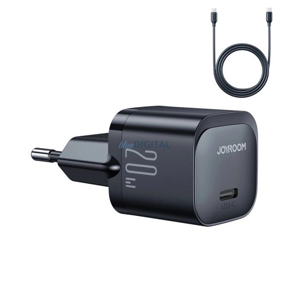 Ładowarka sieciowa Joyroom JR-TCF02 USB-C PD 20W + cablu USB-C - czarna