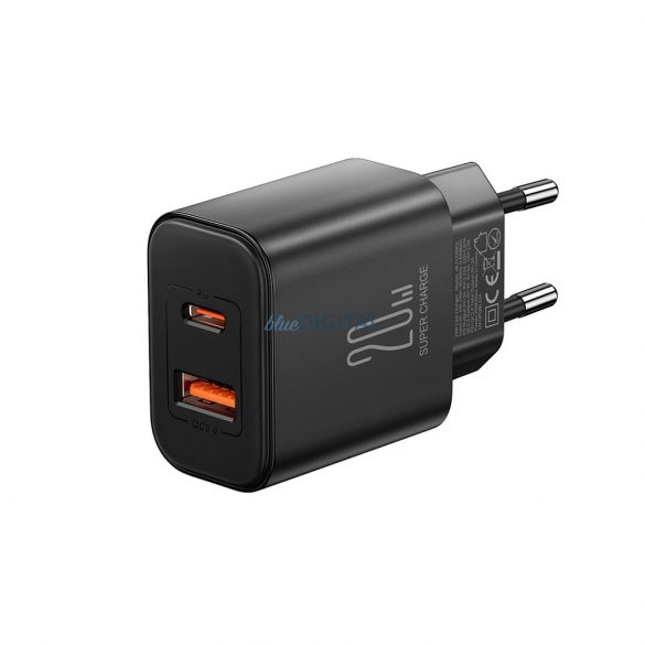 Ładowarka EU Joyroom JR-TCF05 20W USB-A USB-C + cablu USB-C - czarna