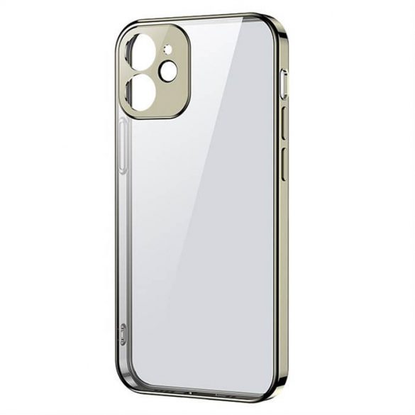 Joyroom New Beauty Series Husă ultra subțire cu ramă galvanizată pentru iPhone 12 Pro auriu (JR-BP743)