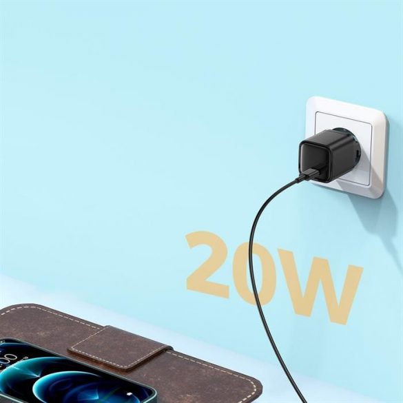 Încărcător de perete rapid Joyroom USB tip C 20 W Power Delivery Quick Charge 3.0 AFC negru (L-P202)