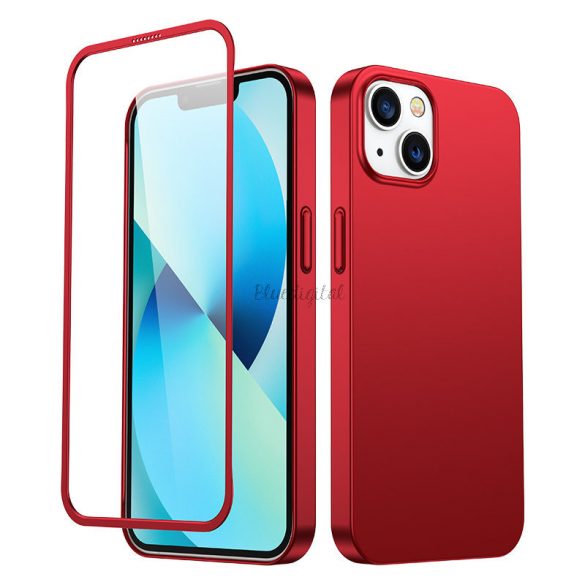 Joyroom 360 Husă complet față și spate pentru iPhone 13 + ecran protecțiedin Folie securizată roșu (JR-BP927 roșu)