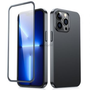 Joyroom 360 Full Husă față și spate Husă pentru iPhone 13 Pro + ecran de protecție din Folie securizată negru (JR-BP935 negru)