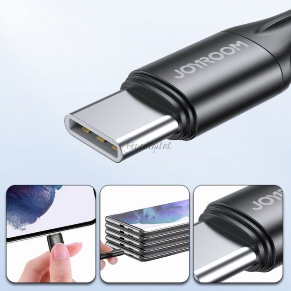 Cablu de încărcare rapidă / date Joyroom USB tip C - USB tip C PD 60W 2m negru (S-2030N1-60)