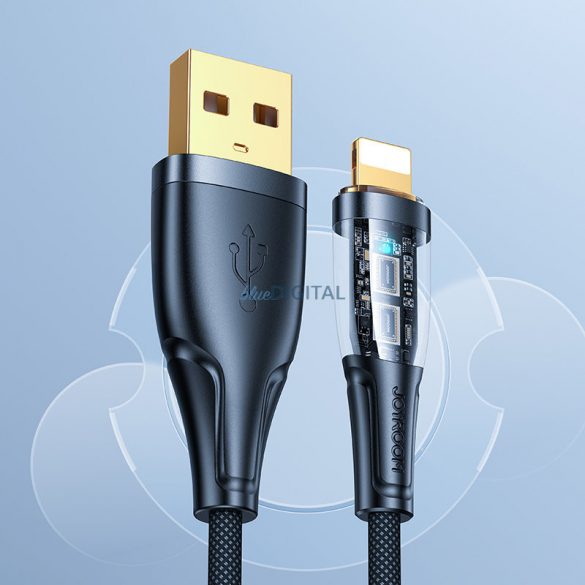 Cablu de încărcare rapidă Joyroom cu comutator inteligent USB-A - Lightning 2,4A 1,2m negru (S-UL012A3)