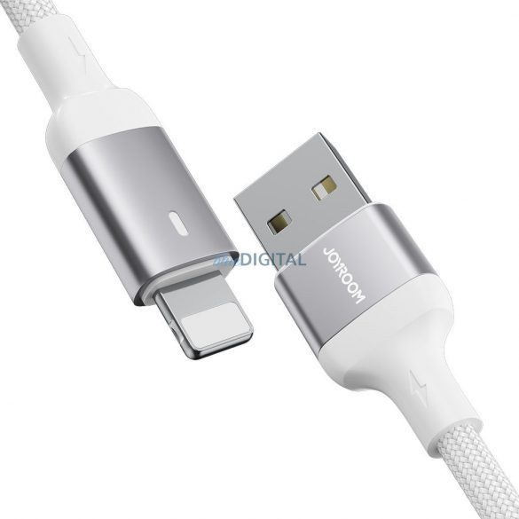 Joyroom cablu USB - Lightning 2.4A Seria A10 2 m alb (S-UL012A10)