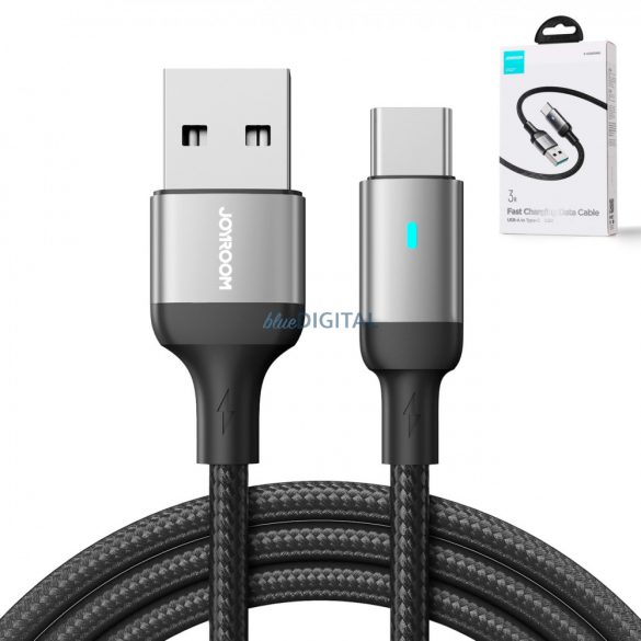 Cablu USB Joyroom - USB C 3A pentru încărcare rapidă și transfer de date Seria A10 1,2 m negru (S-UC027A10)