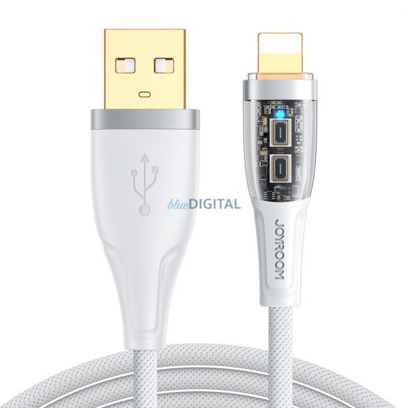 Cablu de încărcare rapidă Joyroom cu comutator inteligent USB-A - Lightning 2,4A 1,2m alb (S-UL012A3)