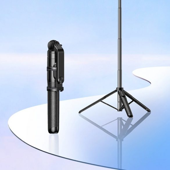 Selfie stick / stâlp telescopic cu suport și telecomandă Bluetooth 1,5 m Ugreen LP586 - negru