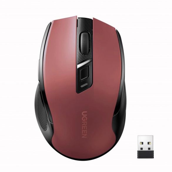 Mouse USB wireless optic Ugreen MU006 2,4 GHz 4000 DPI - roșu