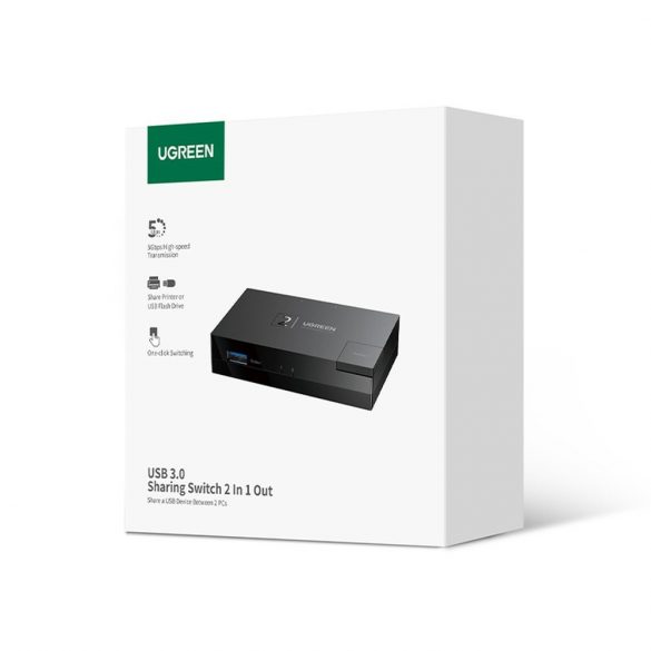 Comutator USB 3.0 comutator bidirecțional Ugreen CM618 - negru