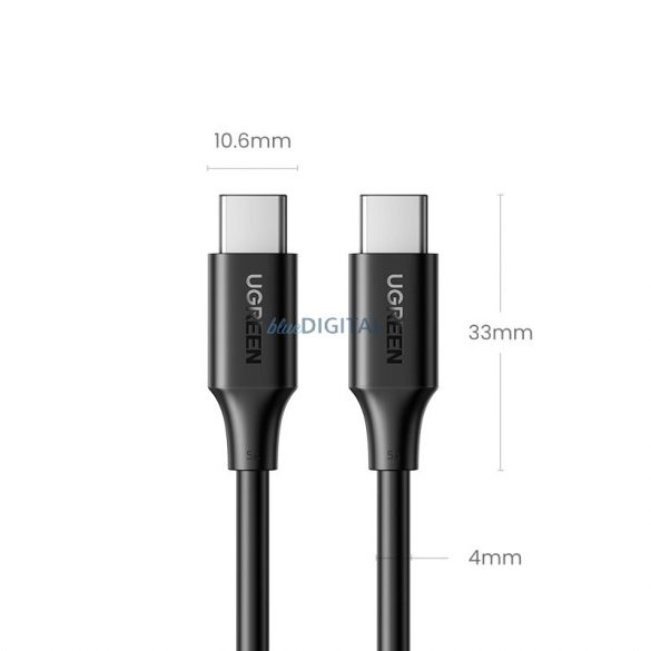 Cablu de încărcare rapidă Ugreen US562 USB-C la USB-C PD 1,5 m negru