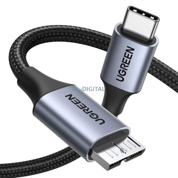 Cablu USB C / micro USB-B 3.0 Ugreen US565 5Gb/s 3A 0.5m - gri