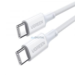 Cablu PD Ugreen US557 USB-C / USB-C 100W 1m - alb