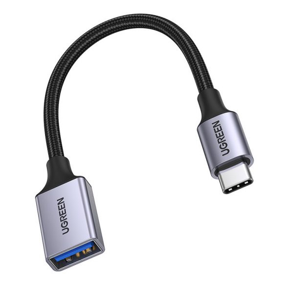 Cablu USB C (tata) - USB (mama) 3.0 OTG 0.15m Ugreen US378 - negru