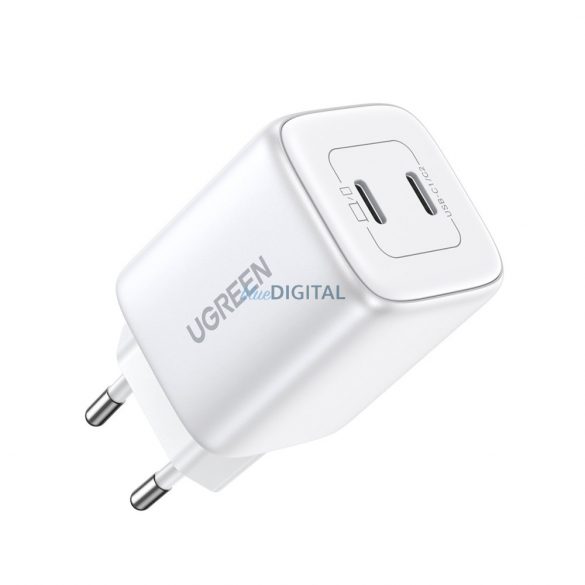 Încărcător rapid GaN 2 x USB-C 45W QC PD Ugreen CD294 - alb