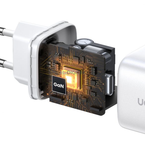 Încărcător rapid GaN 2 x USB-C 45W QC PD Ugreen CD294 - alb