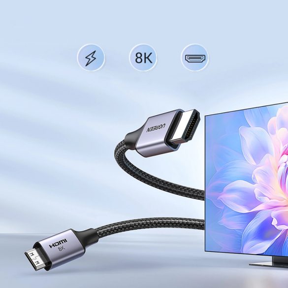 Cablu Ugreen HD163 15514 mini HDMI / HDMI 2.1 8K 1m - gri