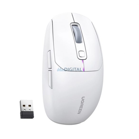 Mouse de computer Ugreen MU103 Bluetooth 5.0 / receptor USB 2.4GHz - alb