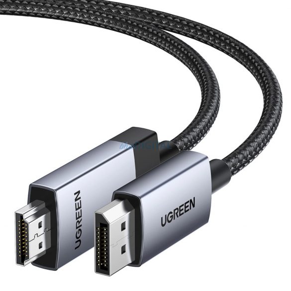 Cablu Ugreen DP119 DisplayPort / HDMI 4K 60Hz 1m - gri