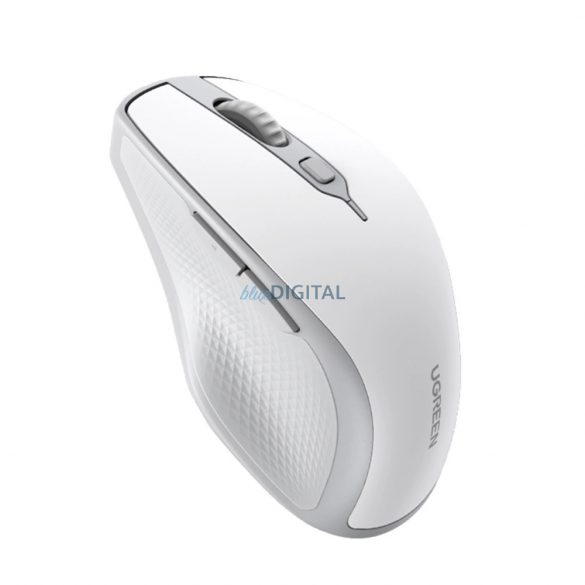 Mouse fără fir ergonomic Ugreen MU101 Bluetooth / 2,4 GHz - alb