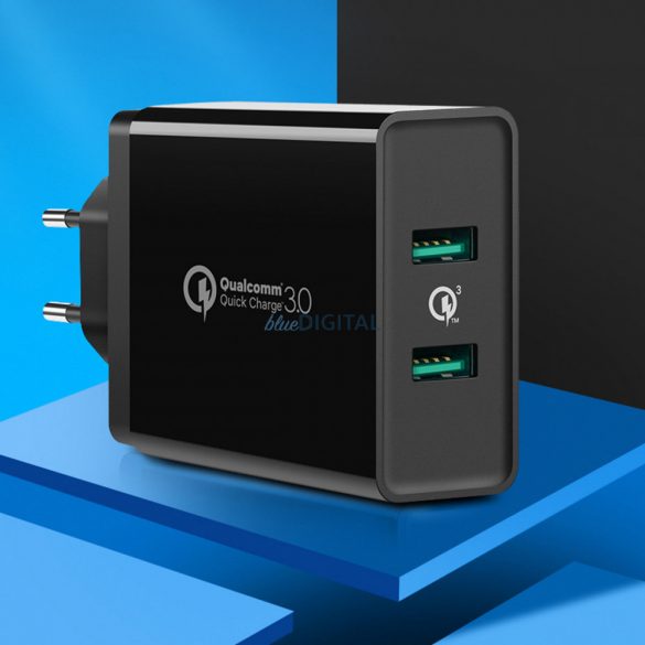 Încărcător Ugreen 2xUSB-A 36W QC3.0 negru (CD161)