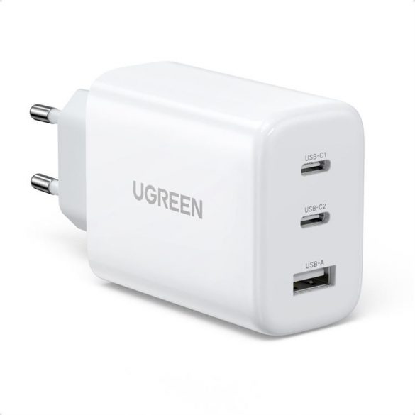 Încărcător rapid Ugreen 2x USB tip C / USB 65W PD3.0, QC3.0/4.0+ alb (CD275)