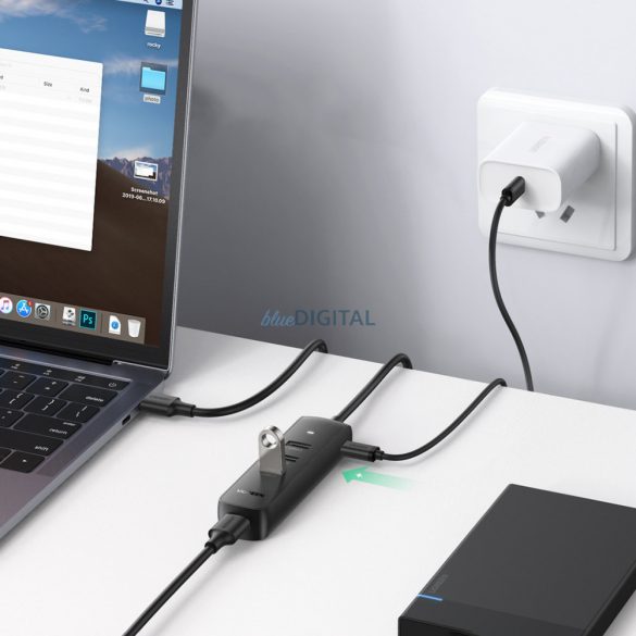 Splitter USB tip A Ugreen HUB - 4x USB 3.2 Gen 1 negru (CM416 80657)